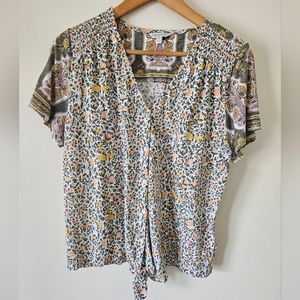 Lucky brand button down tie tee